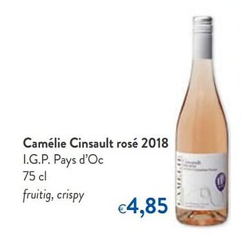 Promoties Camélie cinsault rosé 2018 i.g.p. pays d`oc - Rosé wijnen - Geldig van 09/10/2019 tot 22/10/2019 bij OKay