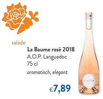 Promoties La baume rosé 2018 a.o.p. languedoc - Rosé wijnen - Geldig van 09/10/2019 tot 22/10/2019 bij OKay