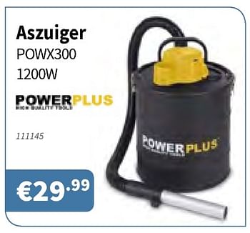 Promoties Powerplus aszuiger powx300 - Powerplus - Geldig van 10/10/2019 tot 23/10/2019 bij Cevo Market