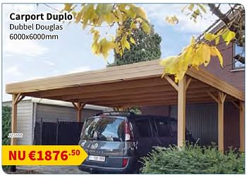 Promoties Carport duplo dubbel douglas - Douglas - Geldig van 10/10/2019 tot 23/10/2019 bij Cevo Market