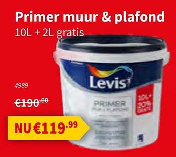 Promoties Primer muur + plafond - Levis - Geldig van 10/10/2019 tot 23/10/2019 bij Cevo Market