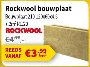 Promoties Rockwool bouwplaat - Rockwool - Geldig van 10/10/2019 tot 23/10/2019 bij Cevo Market