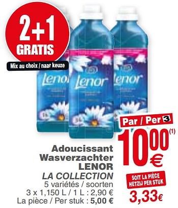 Promoties Adoucissant wasverzachter lenor la collection - Lenor - Geldig van 15/10/2019 tot 21/10/2019 bij Cora