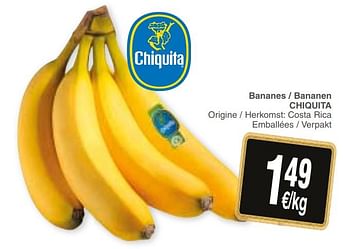 Promoties Bananes - bananen chiquita - Chiquita - Geldig van 15/10/2019 tot 21/10/2019 bij Cora