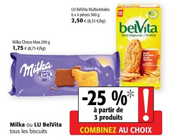 Promotions Milka ou lu belvita tous les biscuits - Produit maison - Colruyt - Valide de 09/10/2019 à 22/10/2019 chez Colruyt