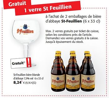 Promotions St-feuillien bière blonde d`abbaye - St Feuillien - Valide de 09/10/2019 à 22/10/2019 chez Colruyt