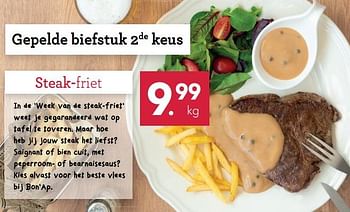 Promoties Gepelde biefstuk 2de keus - Huismerk - Buurtslagers - Geldig van 11/10/2019 tot 17/10/2019 bij Buurtslagers