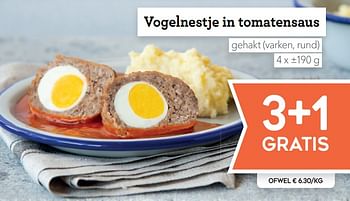 Promoties Vogelnestje in tomatensaus - Huismerk - Buurtslagers - Geldig van 11/10/2019 tot 17/10/2019 bij Buurtslagers