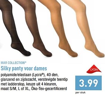 Promoties Silky panty voor dames - Mar Collection - Geldig van 14/10/2019 tot 19/10/2019 bij Aldi