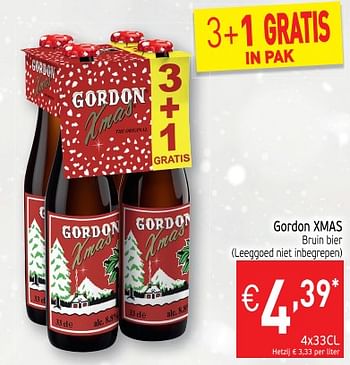 Promotions Gordon xmas bruin bier - Gordon - Valide de 15/10/2019 à 20/10/2019 chez Intermarche