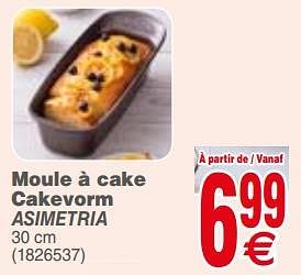 Promoties Moule à cake cakevorm asimetria - Pyrex - Geldig van 15/10/2019 tot 28/10/2019 bij Cora