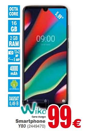 Promotions Wiko smartphone y80 - Wiko - Valide de 15/10/2019 à 28/10/2019 chez Cora