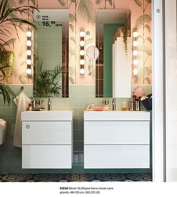 Promotions Eidså miroir - Produit maison - Ikea - Valide de 23/08/2019 à 31/07/2020 chez Ikea