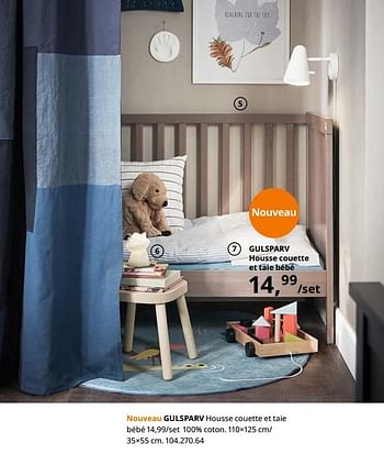 Promotion Ikea Gulsparv Housse Couette Et Taie Bebe Produit Maison Ikea Menage Valide Jusqua 4 Promobutler