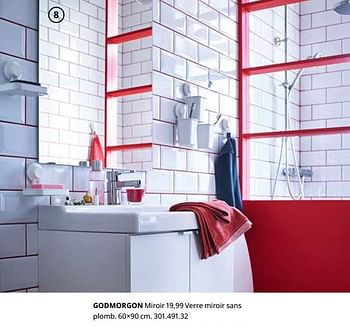 Promotions Godmorgon miroir - Produit maison - Ikea - Valide de 23/08/2019 à 31/07/2020 chez Ikea