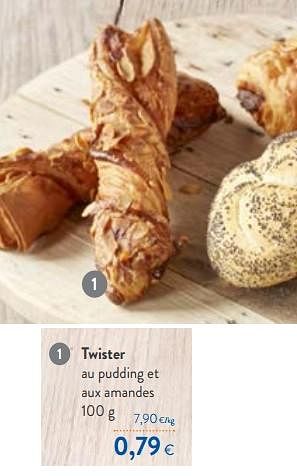Promoties Twister au pudding et aux amandes - Twister - Geldig van 09/10/2019 tot 22/10/2019 bij OKay