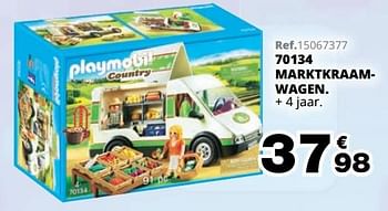Promoties 70134 marktkraamwagen - Playmobil - Geldig van 01/10/2019 tot 08/12/2019 bij Maxi Toys