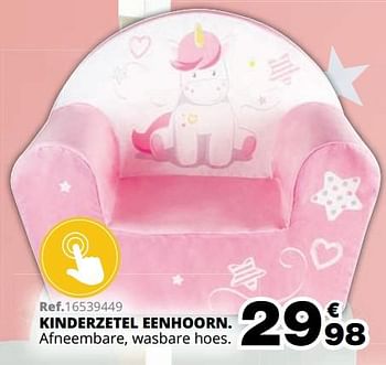 Promoties Kinderzetel eenhoorn - Huismerk - Maxi Toys - Geldig van 01/10/2019 tot 08/12/2019 bij Maxi Toys
