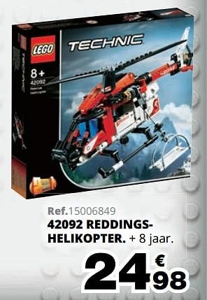 Promotions 42092 reddingshelikopter - Lego - Valide de 01/10/2019 à 08/12/2019 chez Maxi Toys