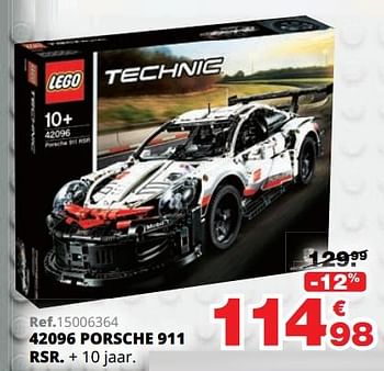 Promoties 42096 porsche 911 rsr - Lego - Geldig van 01/10/2019 tot 08/12/2019 bij Maxi Toys