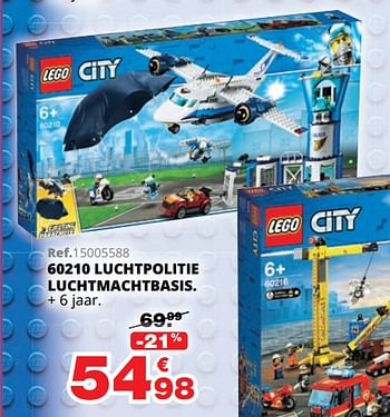 Promoties 60210 luchtpolitie luchtmachtbasis - Lego - Geldig van 01/10/2019 tot 08/12/2019 bij Maxi Toys