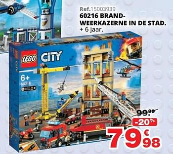 Promoties 60216 brandweerkazerne in de stad - Lego - Geldig van 01/10/2019 tot 08/12/2019 bij Maxi Toys