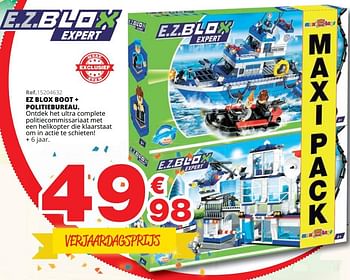 Promoties Ez blox boot + politiebureau - E.Z.Blox - Geldig van 01/10/2019 tot 08/12/2019 bij Maxi Toys