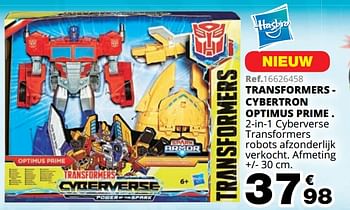 Promoties Transformers - cybertron optimus prime - Hasbro - Geldig van 01/10/2019 tot 08/12/2019 bij Maxi Toys