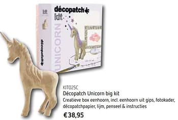 Promoties Décopatch unicorn big kit - Decopatch - Geldig van 18/09/2019 tot 15/11/2019 bij Krokodil