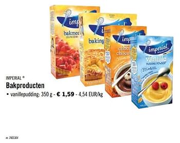 Promotions Bakproducten vanillepudding - Imperial Desserts - Valide de 21/10/2019 à 26/10/2019 chez Lidl