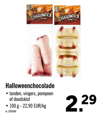 Promoties Halloweenchocolade - Huismerk - Lidl - Geldig van 21/10/2019 tot 26/10/2019 bij Lidl