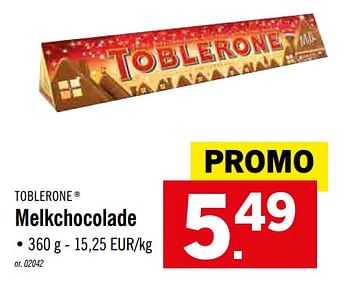 Promoties Melkchocolade - Toblerone - Geldig van 21/10/2019 tot 26/10/2019 bij Lidl