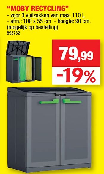 Promotions Moby recycling - Keter - Valide de 16/10/2019 à 27/10/2019 chez Hubo