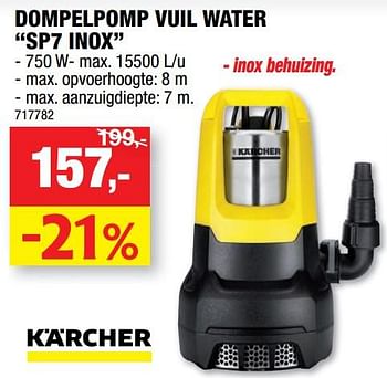Promoties Karcher dompelpomp vuil water sp7 inox - Kärcher - Geldig van 16/10/2019 tot 27/10/2019 bij Hubo