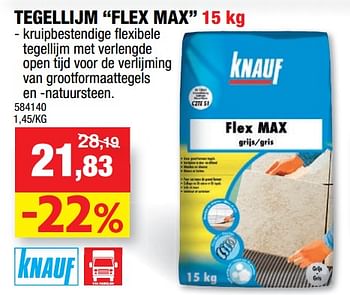 Promoties Tegellijm flex max - Knauf - Geldig van 16/10/2019 tot 27/10/2019 bij Hubo