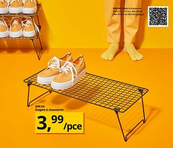 Promotions Grejig étagère à chaussures - Produit maison - Ikea - Valide de 23/08/2019 à 31/07/2020 chez Ikea