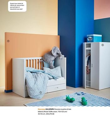 Produit Maison Ikea Gulsparv Housse Couette Et Taie Bebe En Promotion Chez Ikea