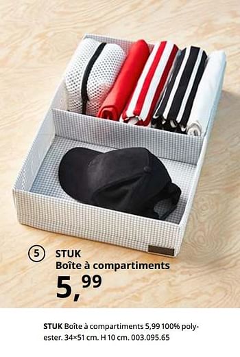 Promoties Stuk boîte à compartiments - Huismerk - Ikea - Geldig van 23/08/2019 tot 31/07/2020 bij Ikea