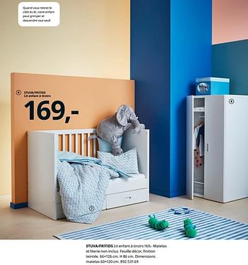 Promotions Stuva-fritids lit enfant à tiroirs - Produit maison - Ikea - Valide de 23/08/2019 à 31/07/2020 chez Ikea