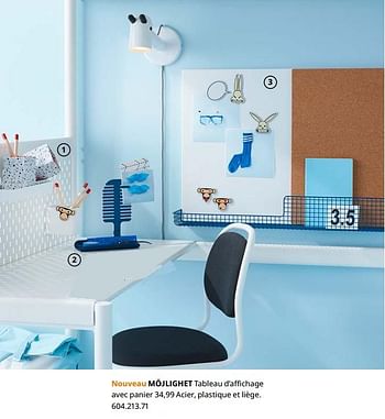 Promoties Möjlighet tableau d`affichage avec panier - Huismerk - Ikea - Geldig van 23/08/2019 tot 31/07/2020 bij Ikea