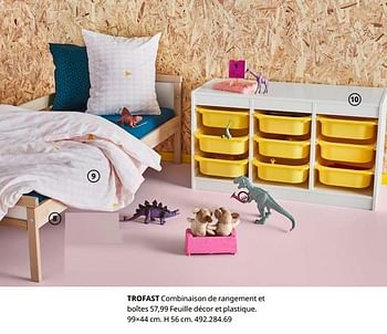 Promoties Trofast combinaison de rangement et boîtes - Huismerk - Ikea - Geldig van 23/08/2019 tot 31/07/2020 bij Ikea