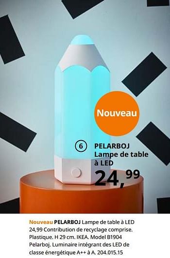 Promotion Ikea Pelarboj Lampe De Table A Led Produit Maison Ikea Eclairage Valide Jusqua 4 Promobutler