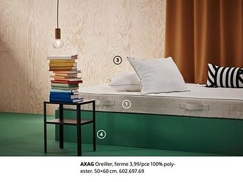 Promoties Axag oreiller, ferme - Huismerk - Ikea - Geldig van 23/08/2019 tot 31/07/2020 bij Ikea