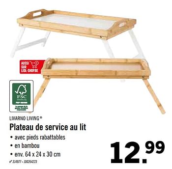 Promoties Plateau de service au lit - Livarno Living - Geldig van 21/10/2019 tot 26/10/2019 bij Lidl