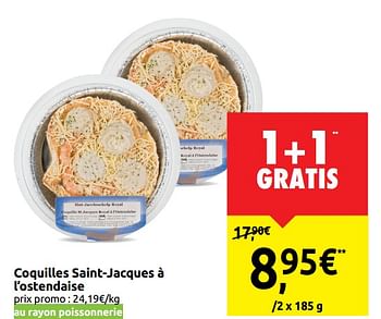 Promotions Coquilles saint-jacques à l`ostendaise - Produit maison - Carrefour  - Valide de 16/10/2019 à 22/10/2019 chez Carrefour