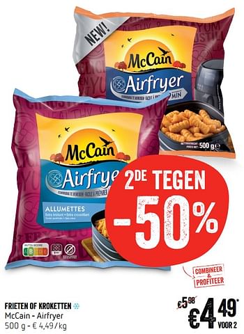 Promoties Frieten of kroketten mccain - airfryer - Mc Cain - Geldig van 17/10/2019 tot 23/10/2019 bij Delhaize