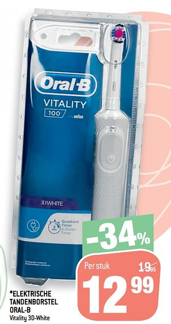 Promoties Elektrische tandenborstel oral-b - Oral-B - Geldig van 16/10/2019 tot 22/10/2019 bij Match