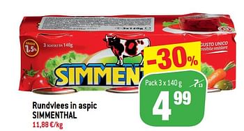 Promoties Rundvlees in aspic simmenthal - Simmenthal - Geldig van 16/10/2019 tot 22/10/2019 bij Match