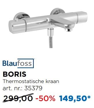 Blaufoss Badkranen boris thermostatische kraan - Promotie X2O