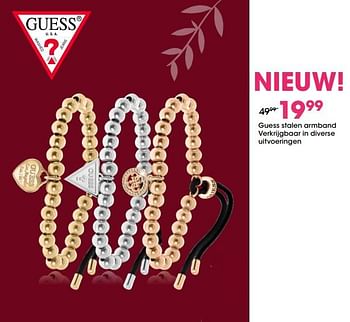 Promoties Guess stalen armband verkrijgbaar in diverse uitvoeringen - Huismerk - Lucardi - Geldig van 07/10/2019 tot 27/10/2019 bij Lucardi